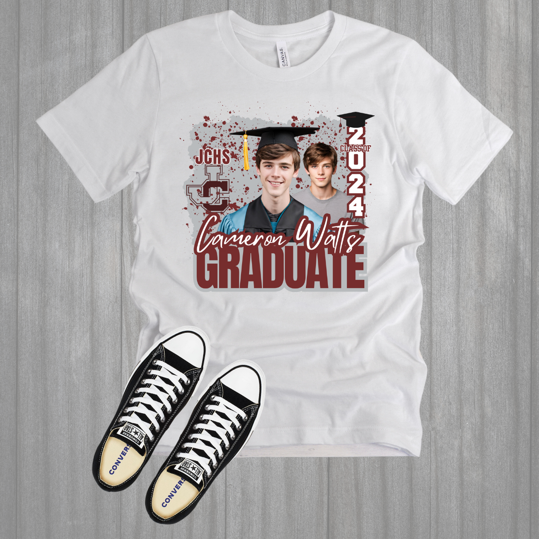 Graduation Center Print T-Shirt