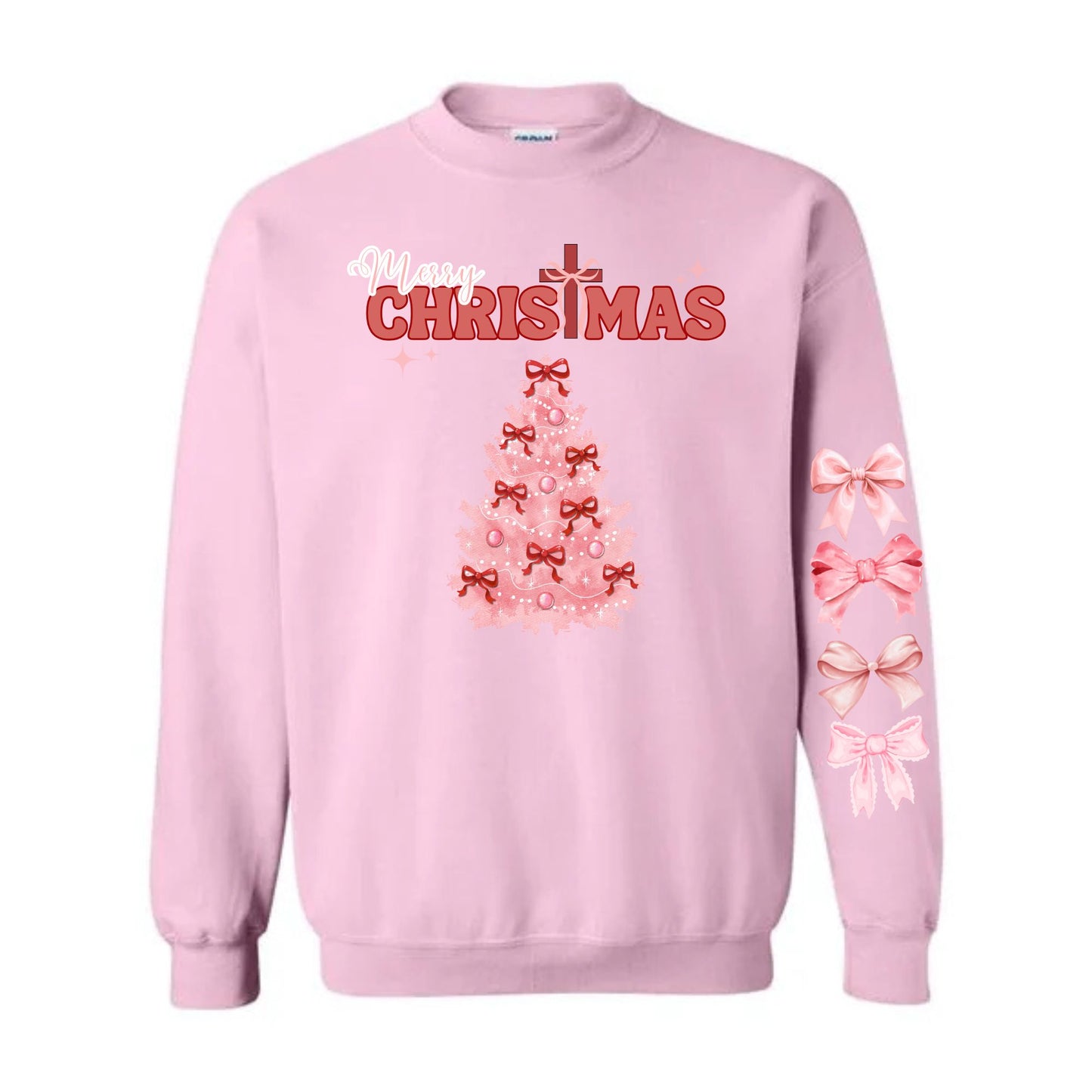 Pretty in Pink Christmas Crewneck