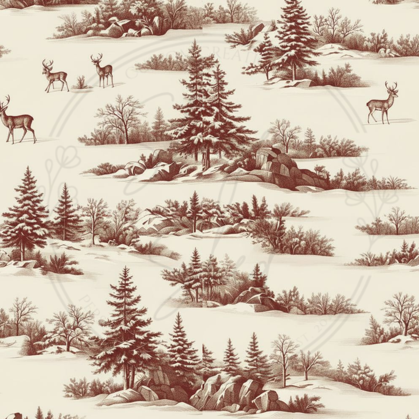 Winter Woodland Mug (Red)