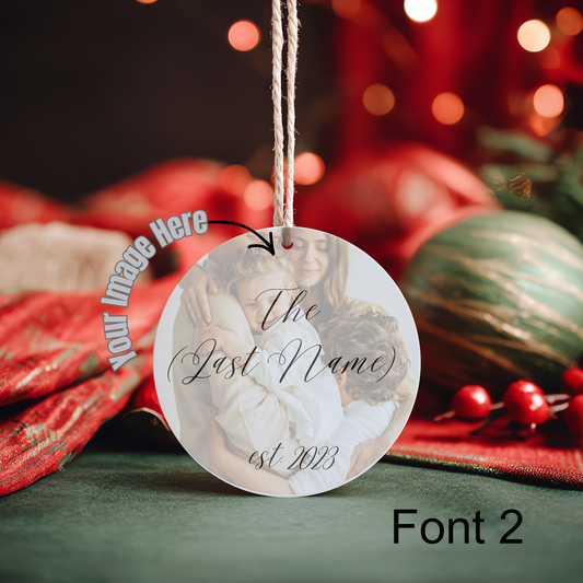 Ceramic Custom Last Name Ornament