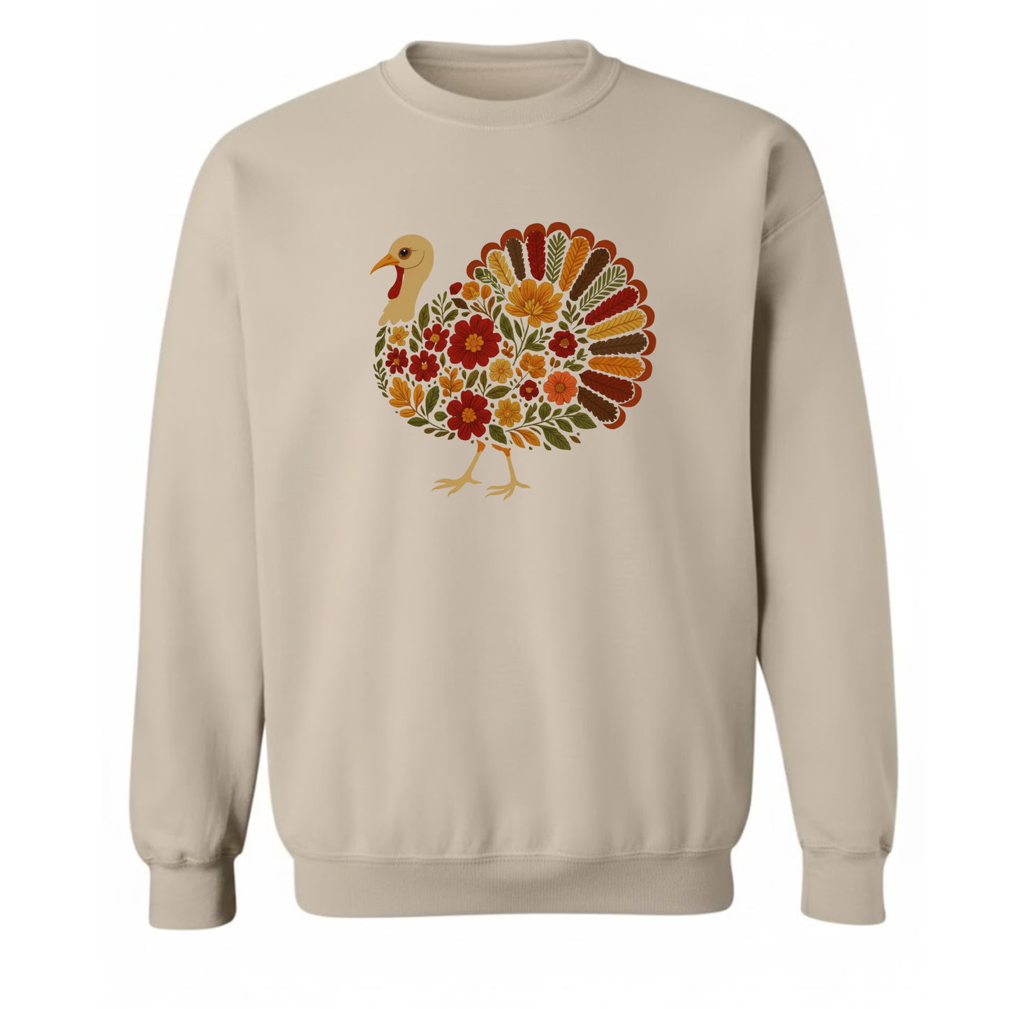 Floral Turkey Crewneck Sweatshirt