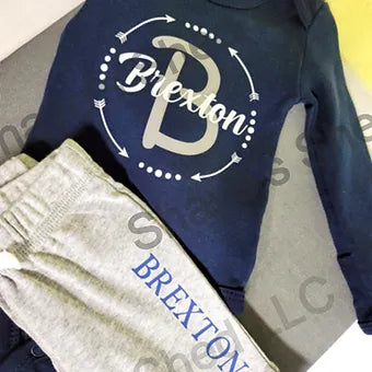 Monogrammed Childs Top