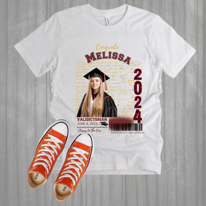 Graduation Center Print T-Shirt