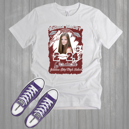 Graduation Center Print T-Shirt