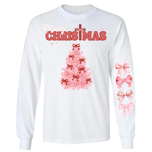 Pretty in Pink Christmas Shirt (Long Sleeve)