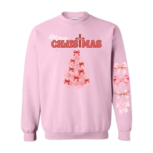 Pretty in Pink Christmas Crewneck