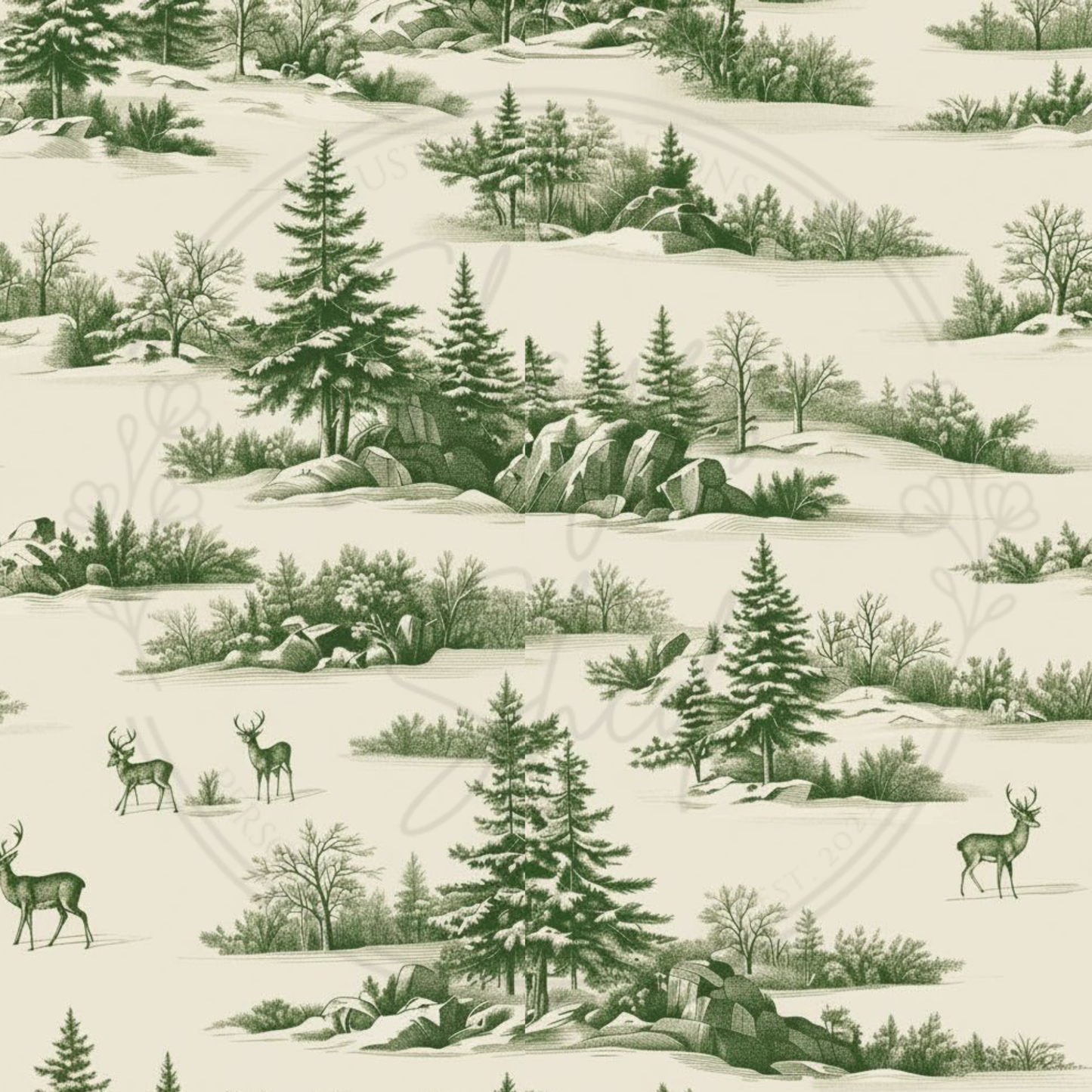 Winter Woodland Mug (Green)