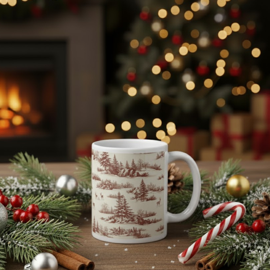 Winter Woodland Mug (Red)