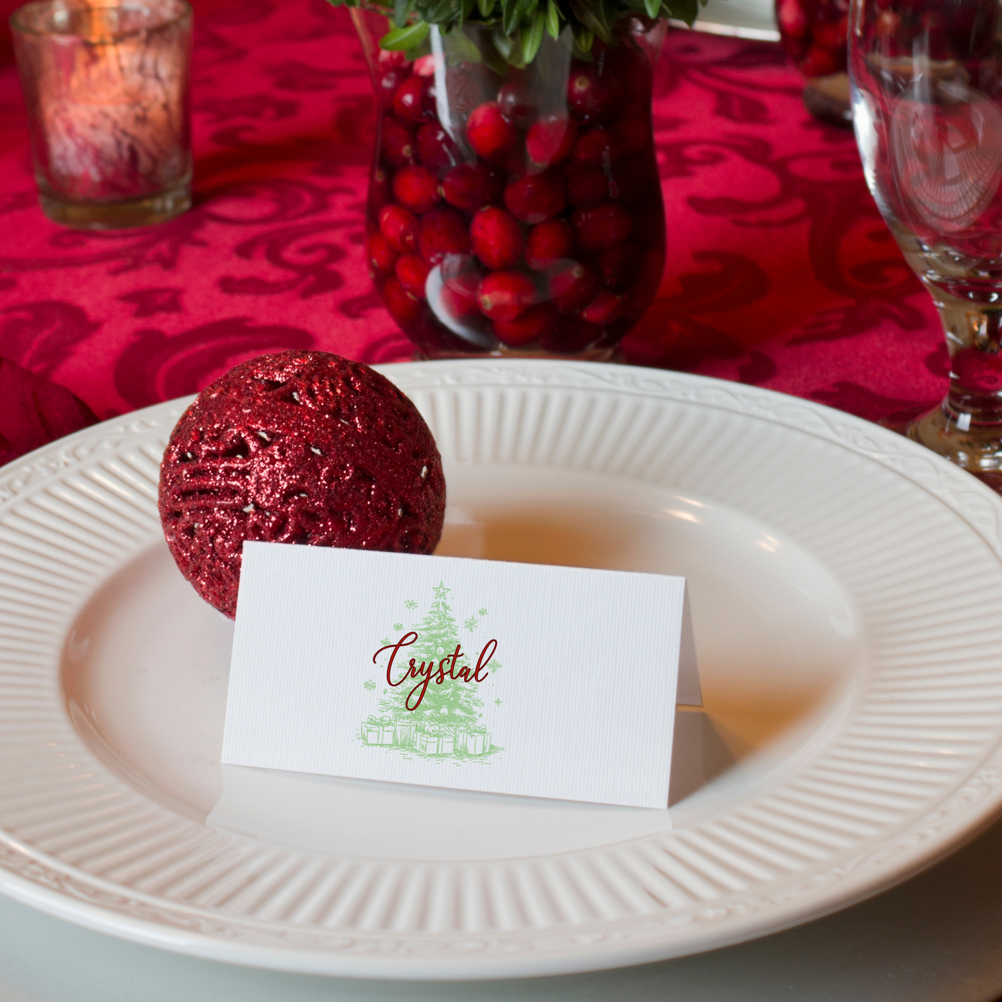 Christmas Table Place Cards (Set of 12)