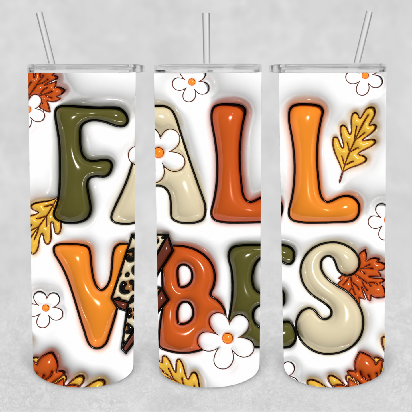 Fall Vibes 20oz Skinny Tumbler