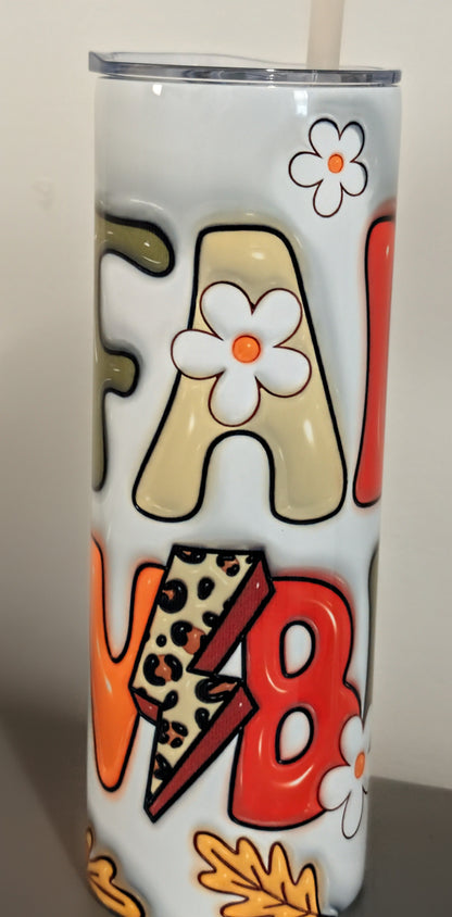 Fall Vibes 20oz Skinny Tumbler