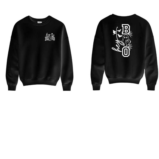 Hey Boo Halloween Crewneck Sweatshirt 👻🎃