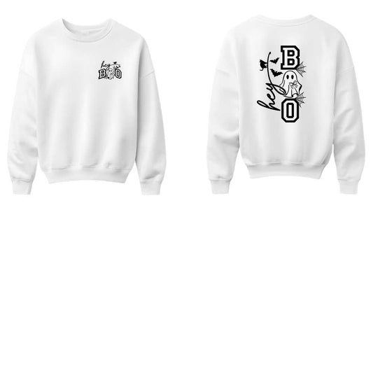 Hey Boo Halloween Crewneck Sweatshirt 👻🎃