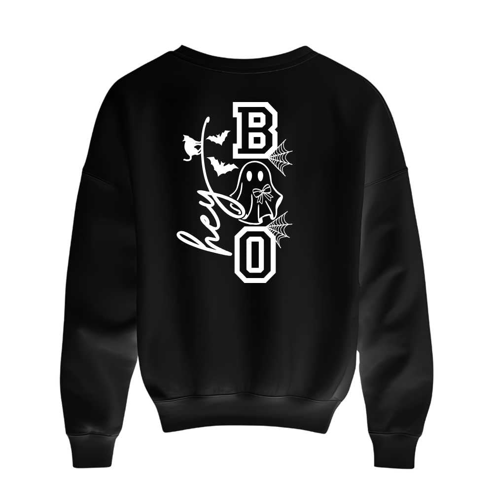 Hey Boo Halloween Crewneck Sweatshirt 👻🎃