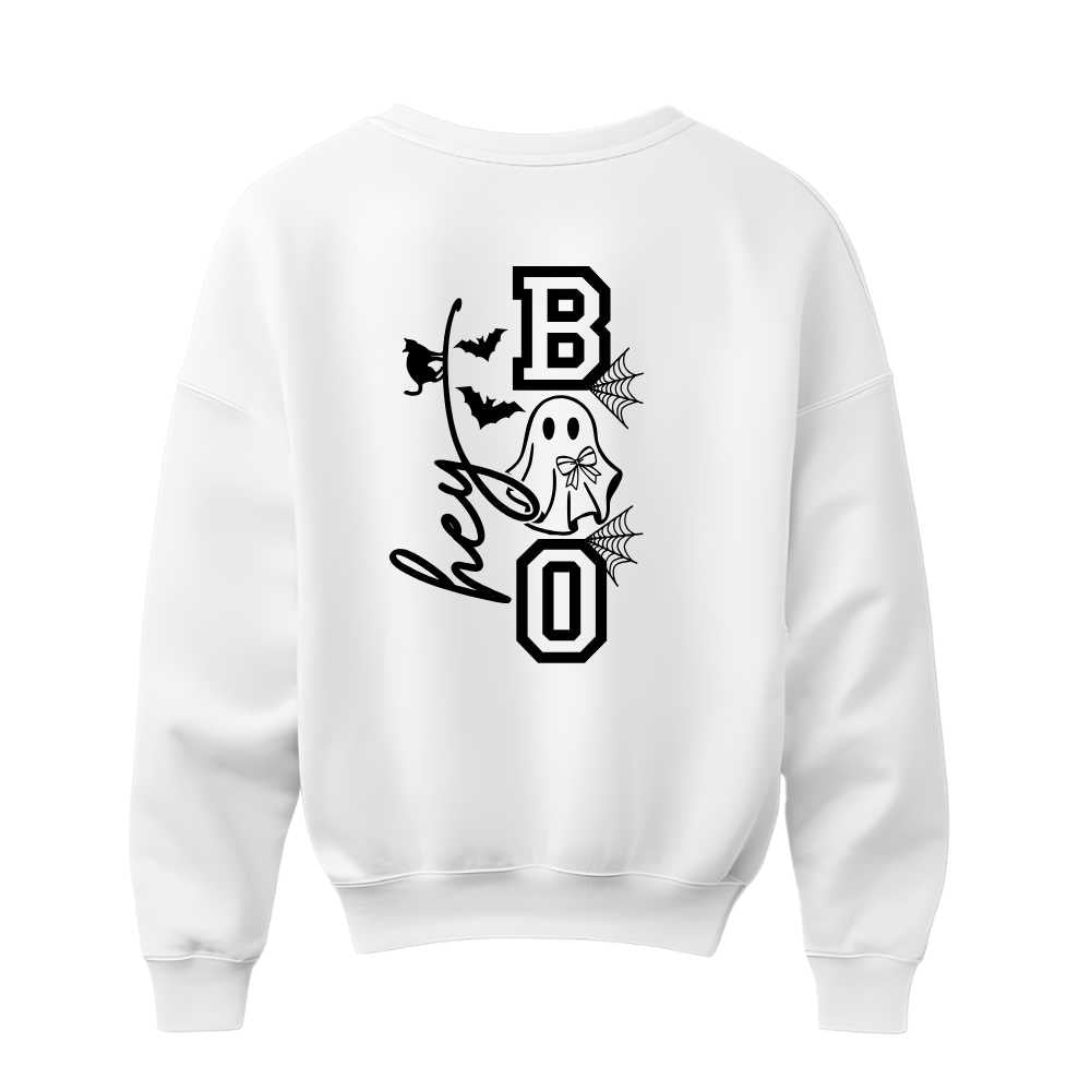 Hey Boo Halloween Crewneck Sweatshirt 👻🎃