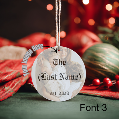 Ceramic Custom Last Name Ornament