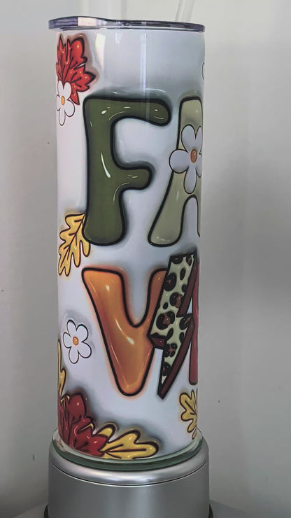 Fall Vibes 20oz Skinny Tumbler